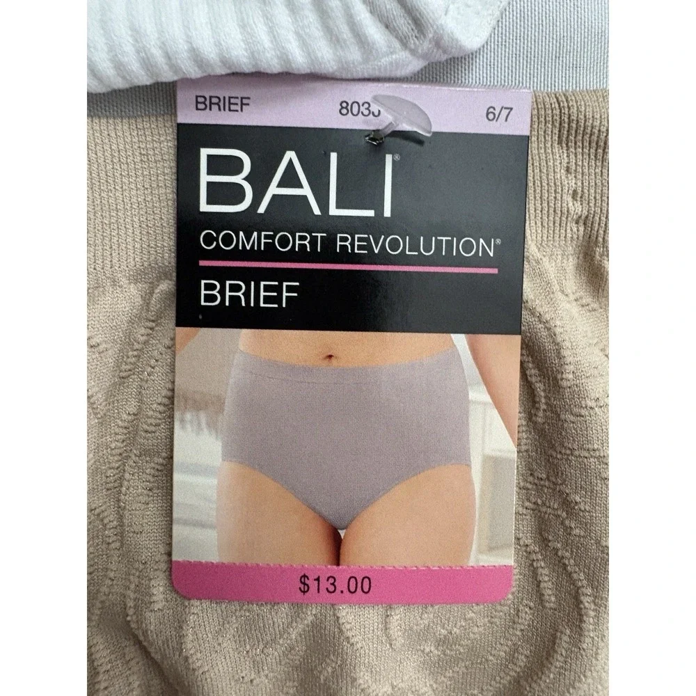 NEW Bali Comfort Revolution Seamless Multi Brief 2 Pair DF803J Women's Size 6/7